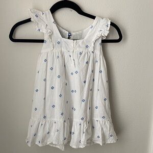 Mayoral Girls Embroidered Print Dress 100% Cotton